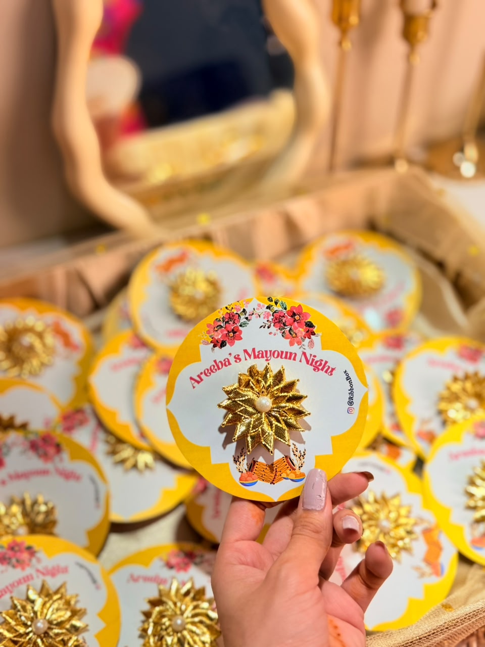Gotta Ring Favours | Mehndi Mayoun & Haldi Favours | Adjustable Rings view 2