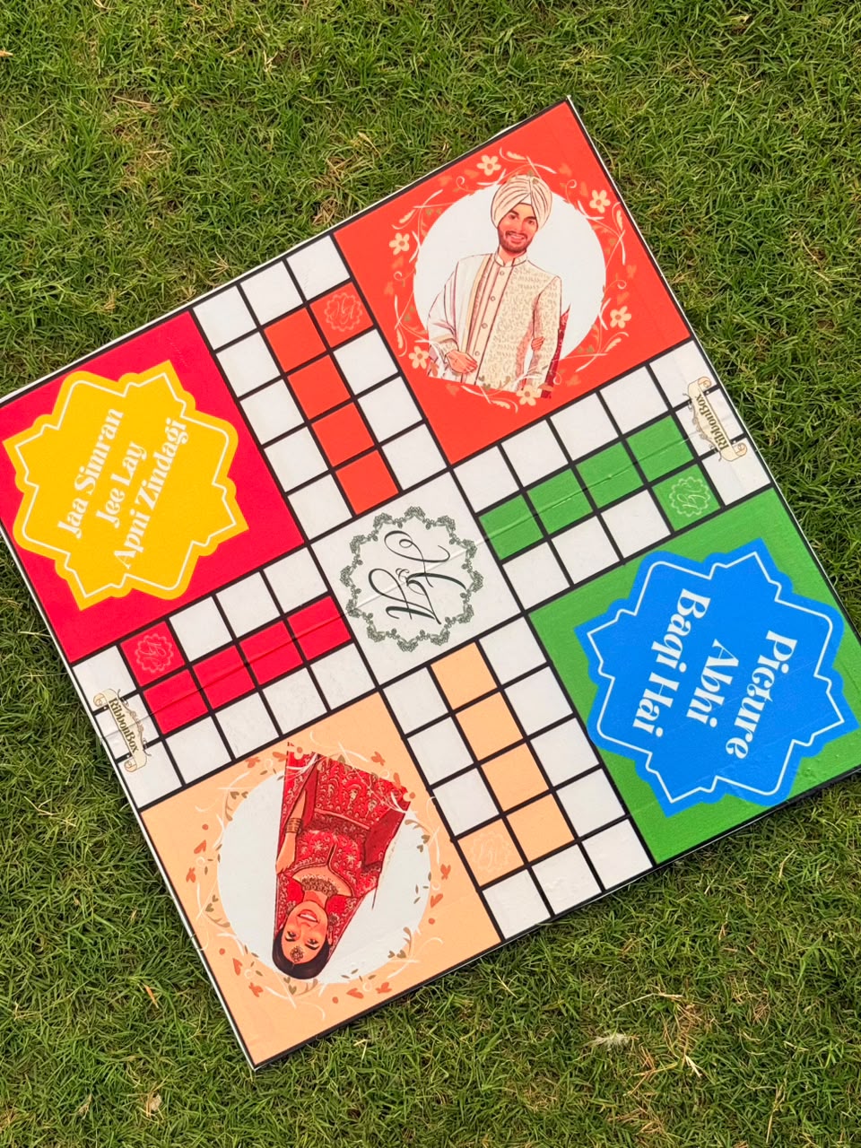 Customised Wedding Ludo Board | Wedding Game Ludo Board