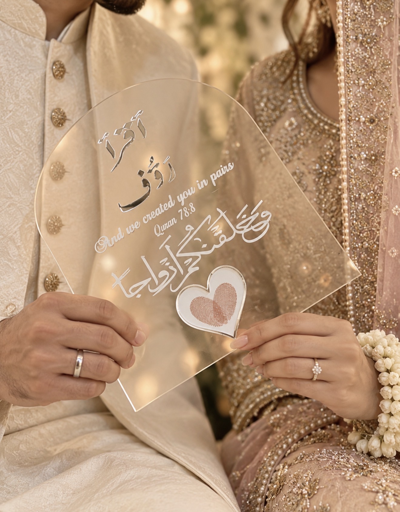 Custom Acrylic Nikkah Thumb Board view 8