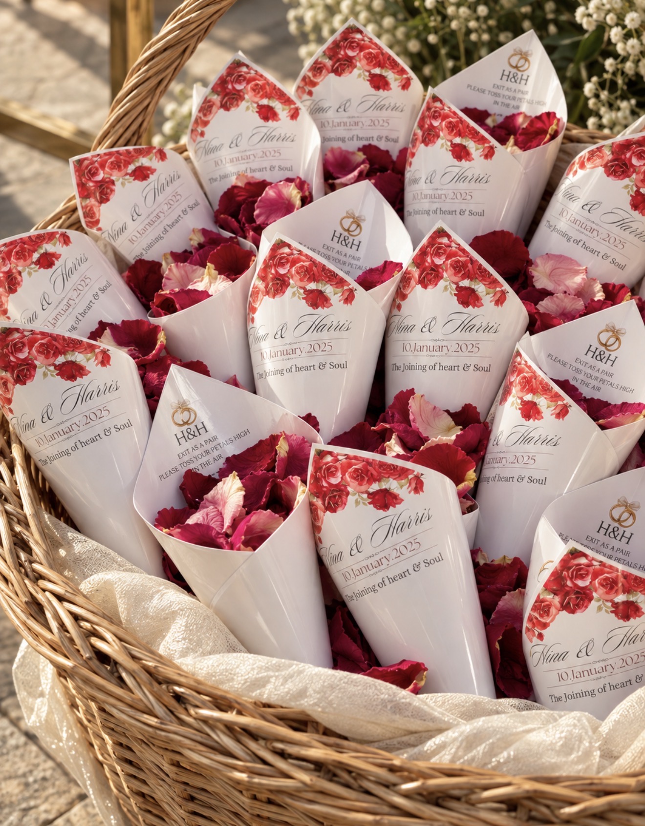 Custom Toss Petal Confetti Cones view 3