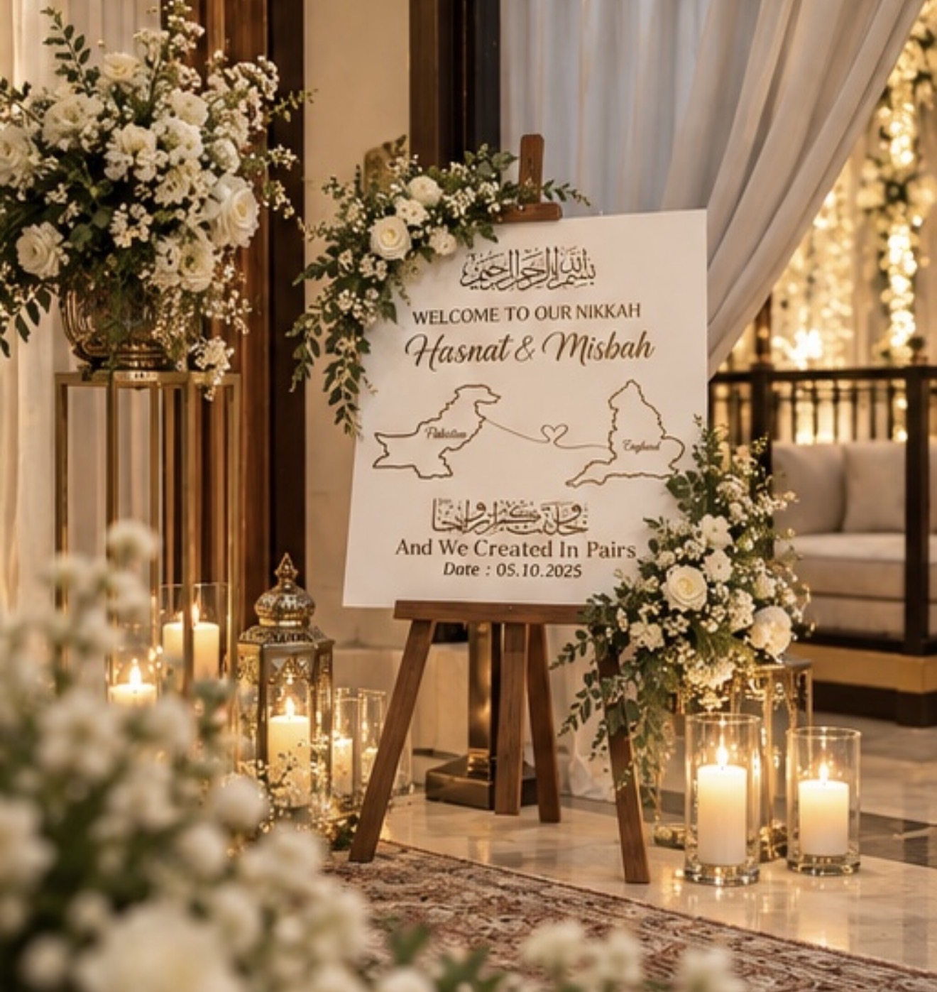 Customized Acrylic Signage | Personalized Wedding & Event Sign view 6