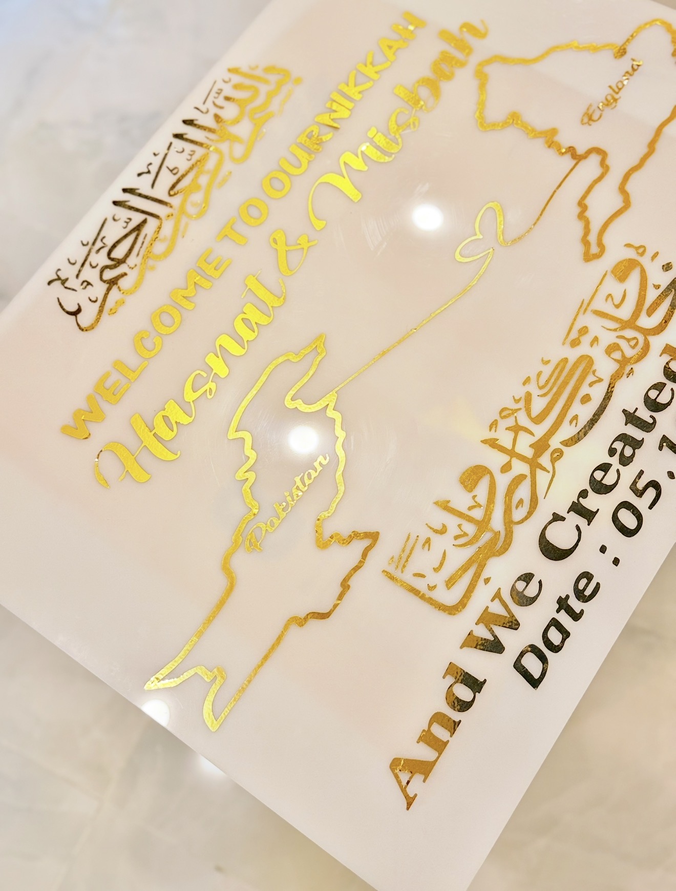 Customized Acrylic Signage | Personalized Wedding & Event Sign view 1