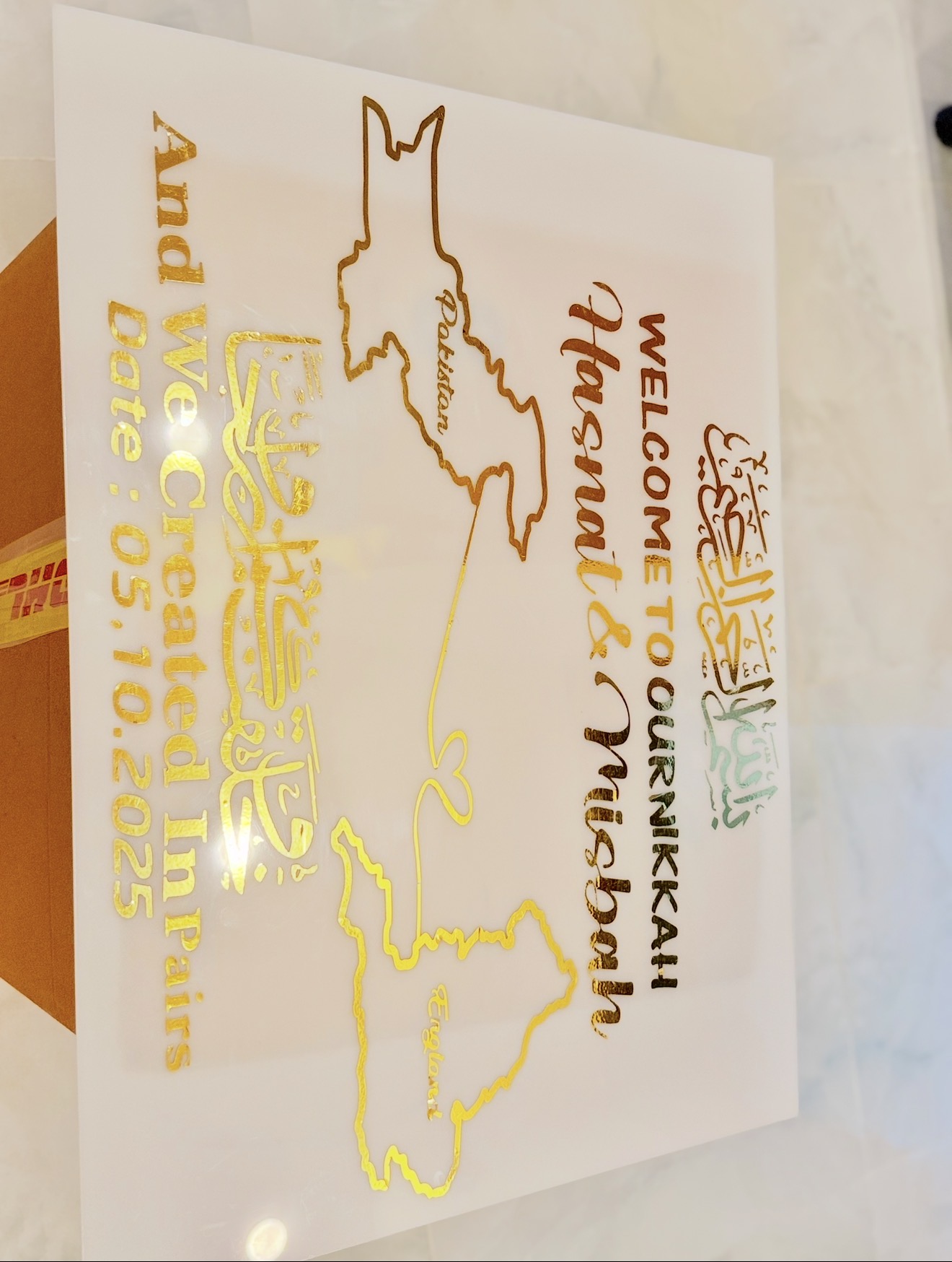 Customized Acrylic Signage | Personalized Wedding & Event Sign view 3