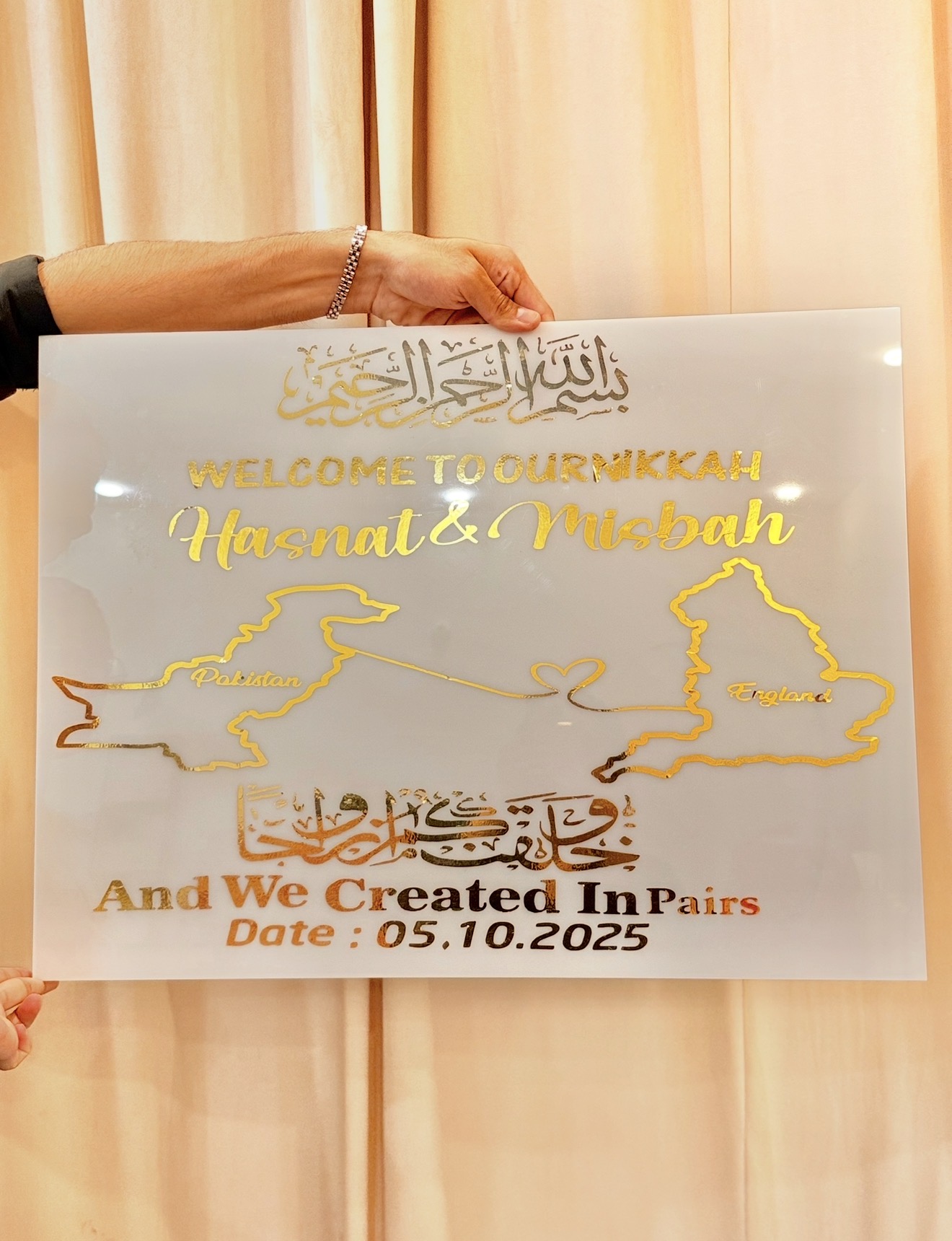 Customized Acrylic Signage | Personalized Wedding & Event Sign view 2