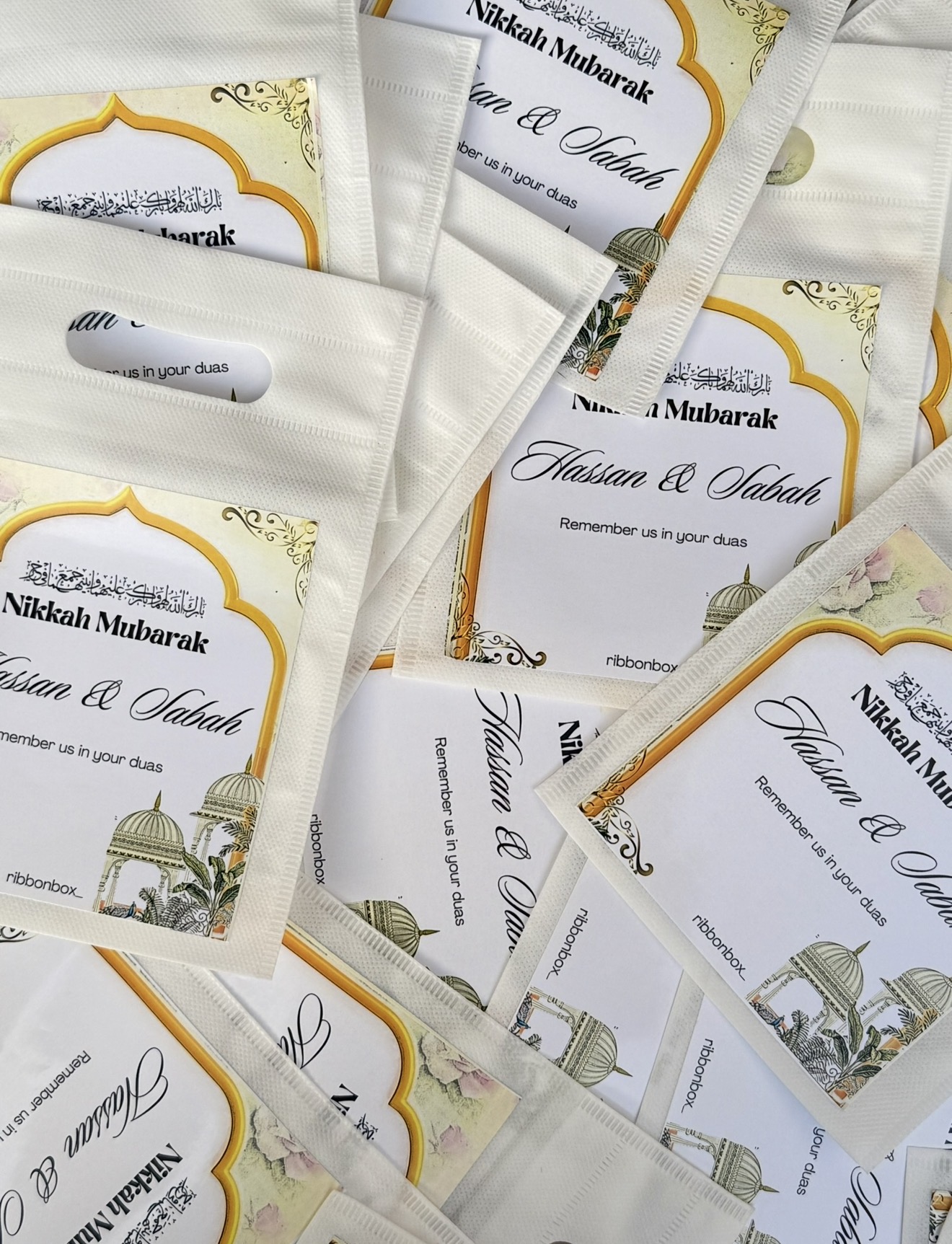 Custom Nikkah Bags | Personalized Nikkah Mubarak Gift Bags view 2