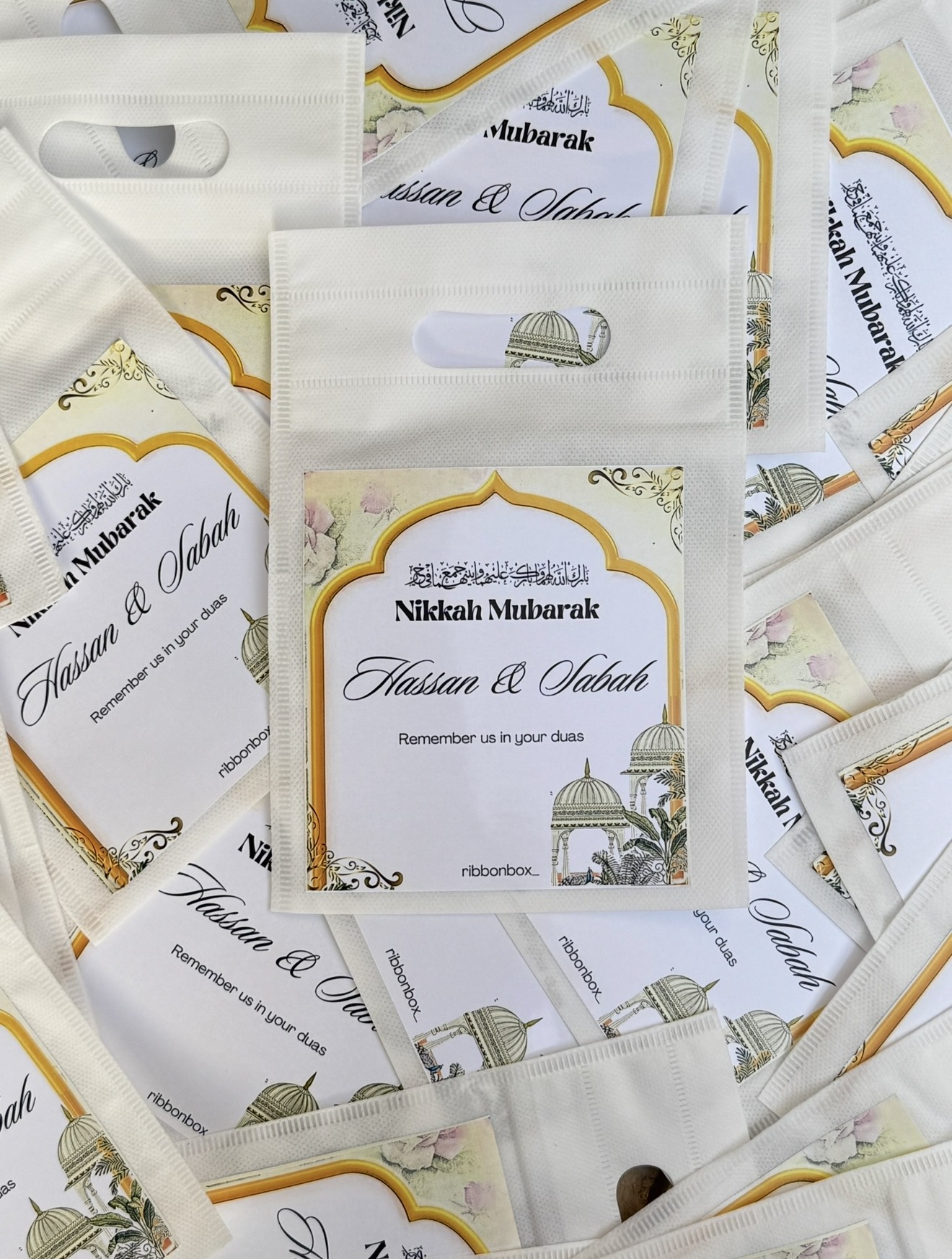 Custom Nikkah Bags | Personalized Nikkah Mubarak Gift Bags view 5