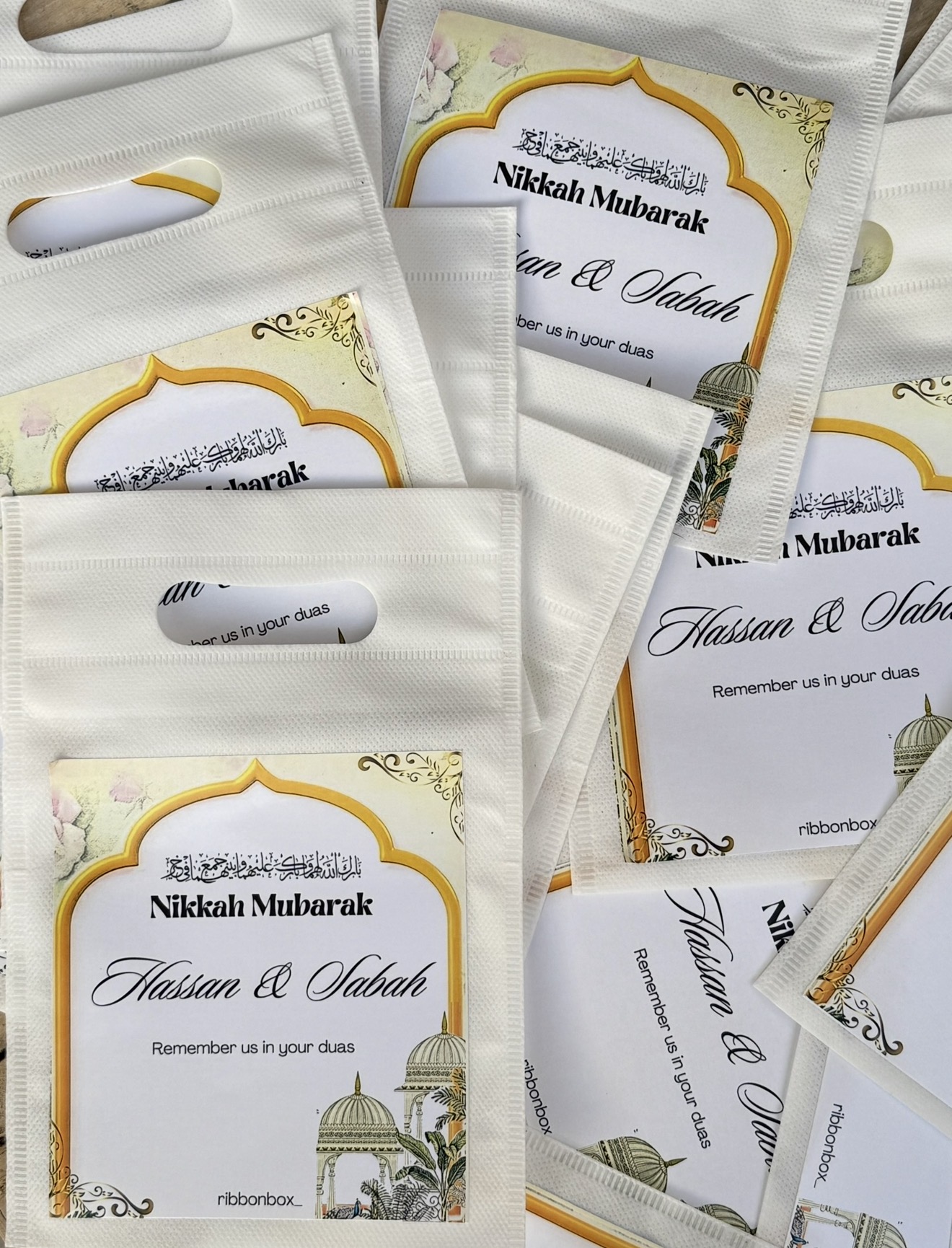 Custom Nikkah Bags | Personalized Nikkah Mubarak Gift Bags view 3