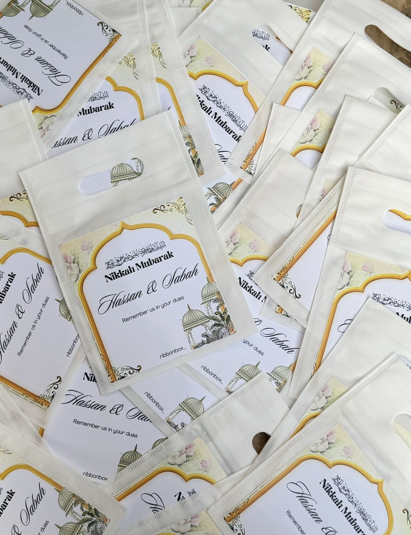 Custom Nikkah Bags | Personalized Nikkah Mubarak Gift Bags view 1