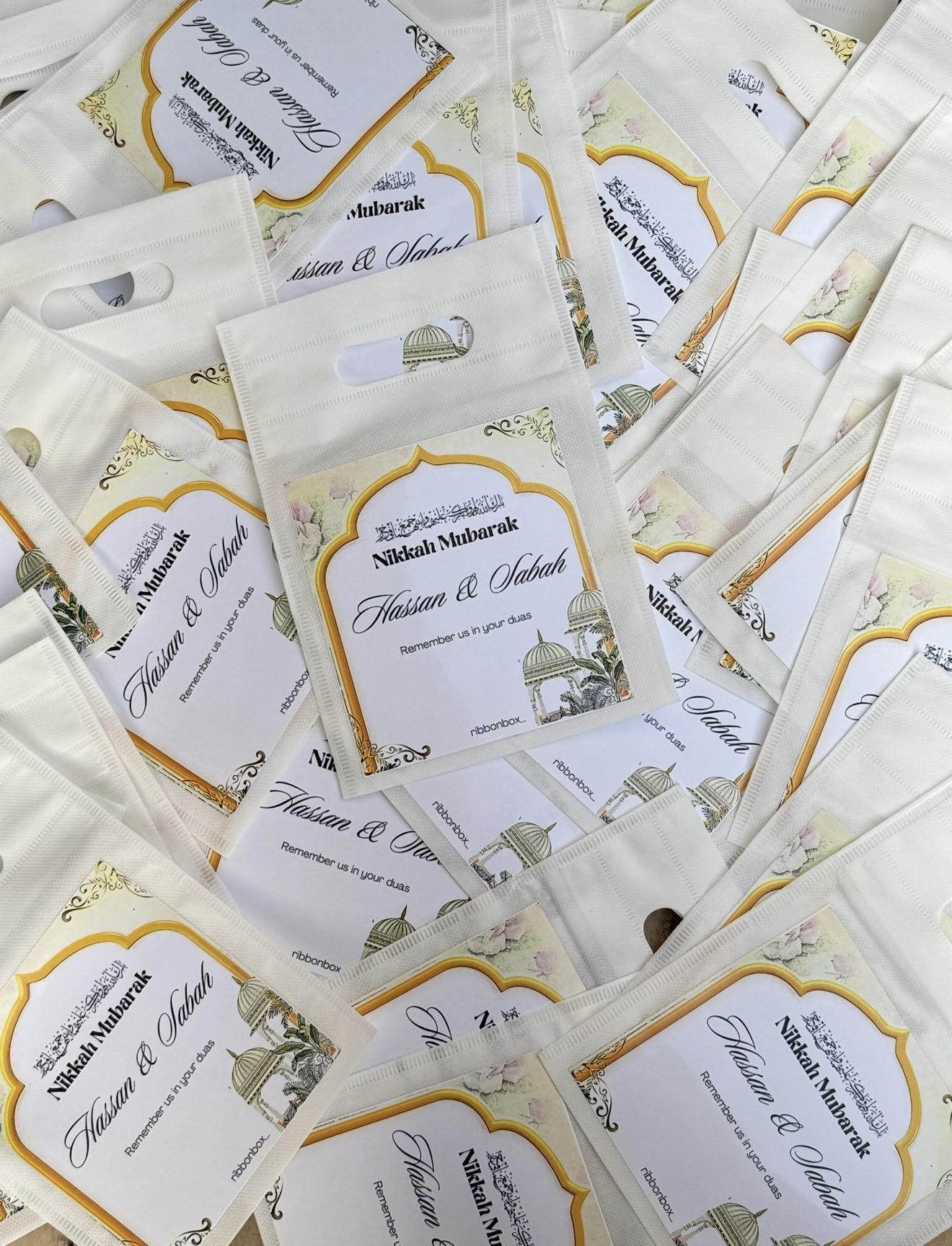 Custom Nikkah Bags | Personalized Nikkah Mubarak Gift Bags view 4