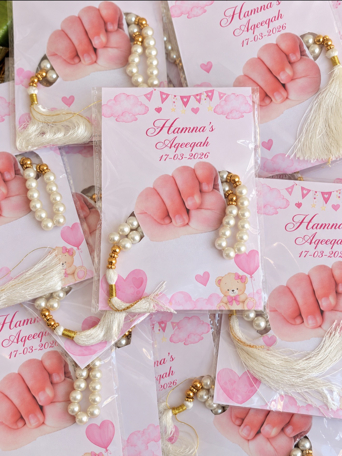 Personalized Tasbeeh Favour | Birthday, Aqeeqa & Baby Announcement Gift view 6