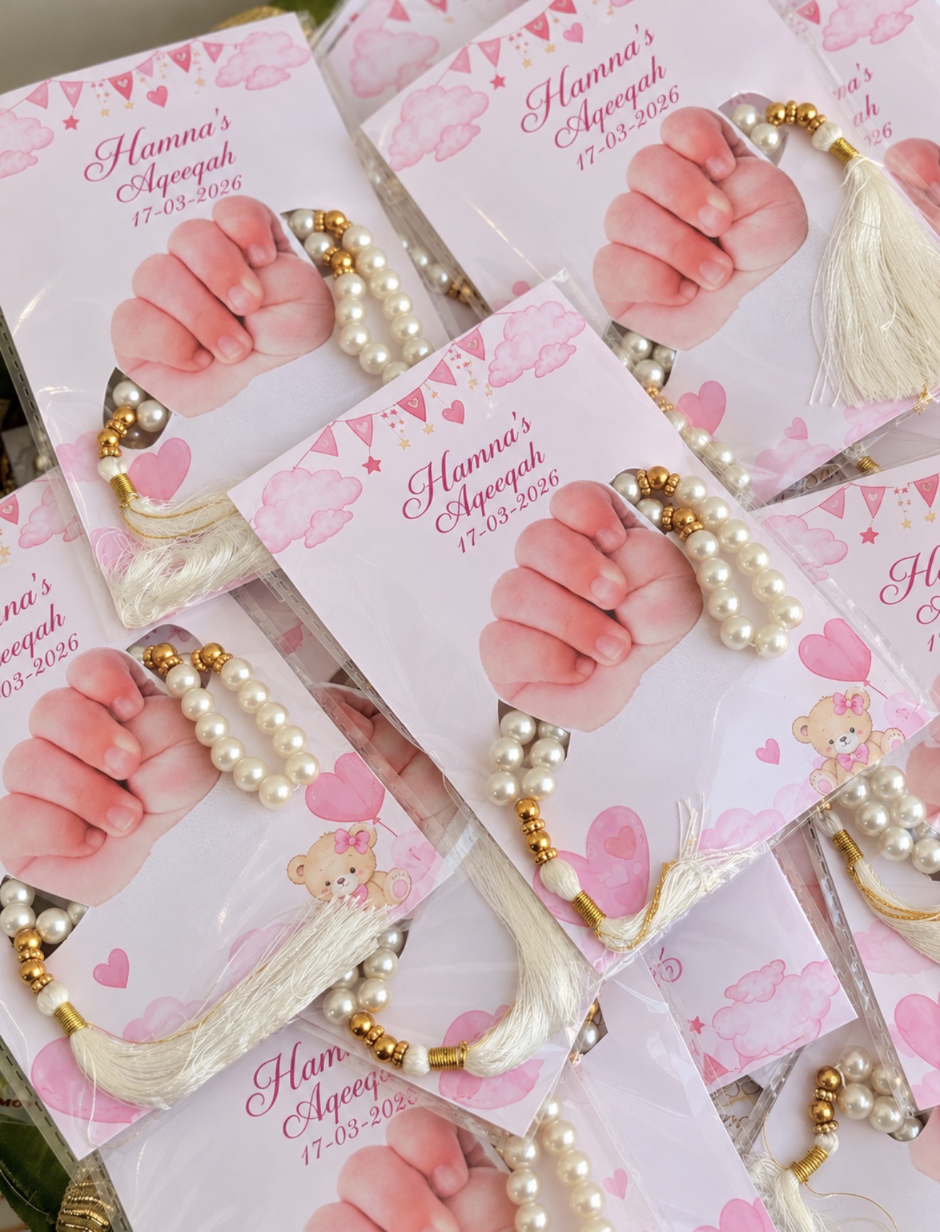 Personalized Tasbeeh Favour | Birthday, Aqeeqa & Baby Announcement Gift view 2