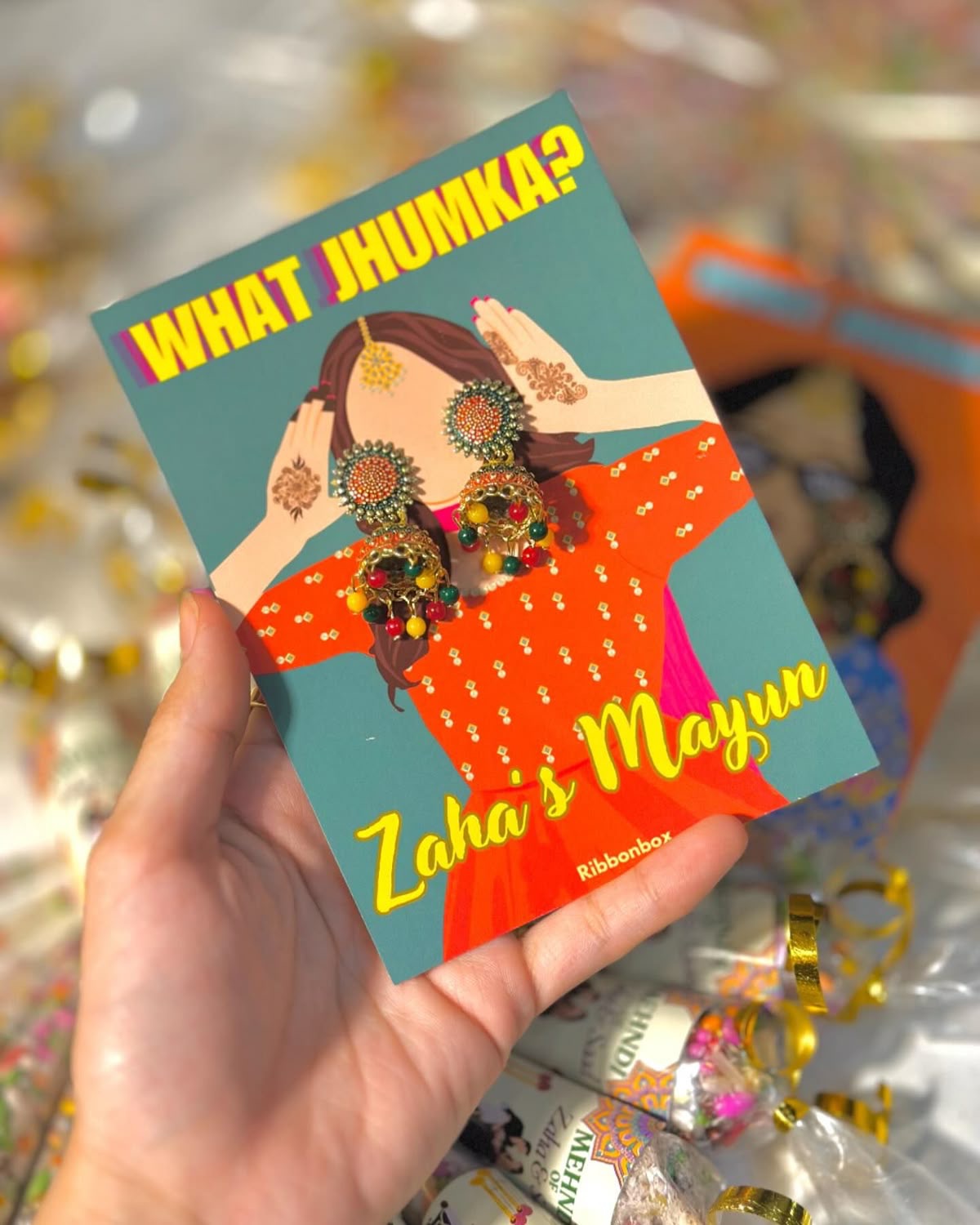 What Jhumka Favours | With Custom Card | Jhumka Wedding Favours view 1