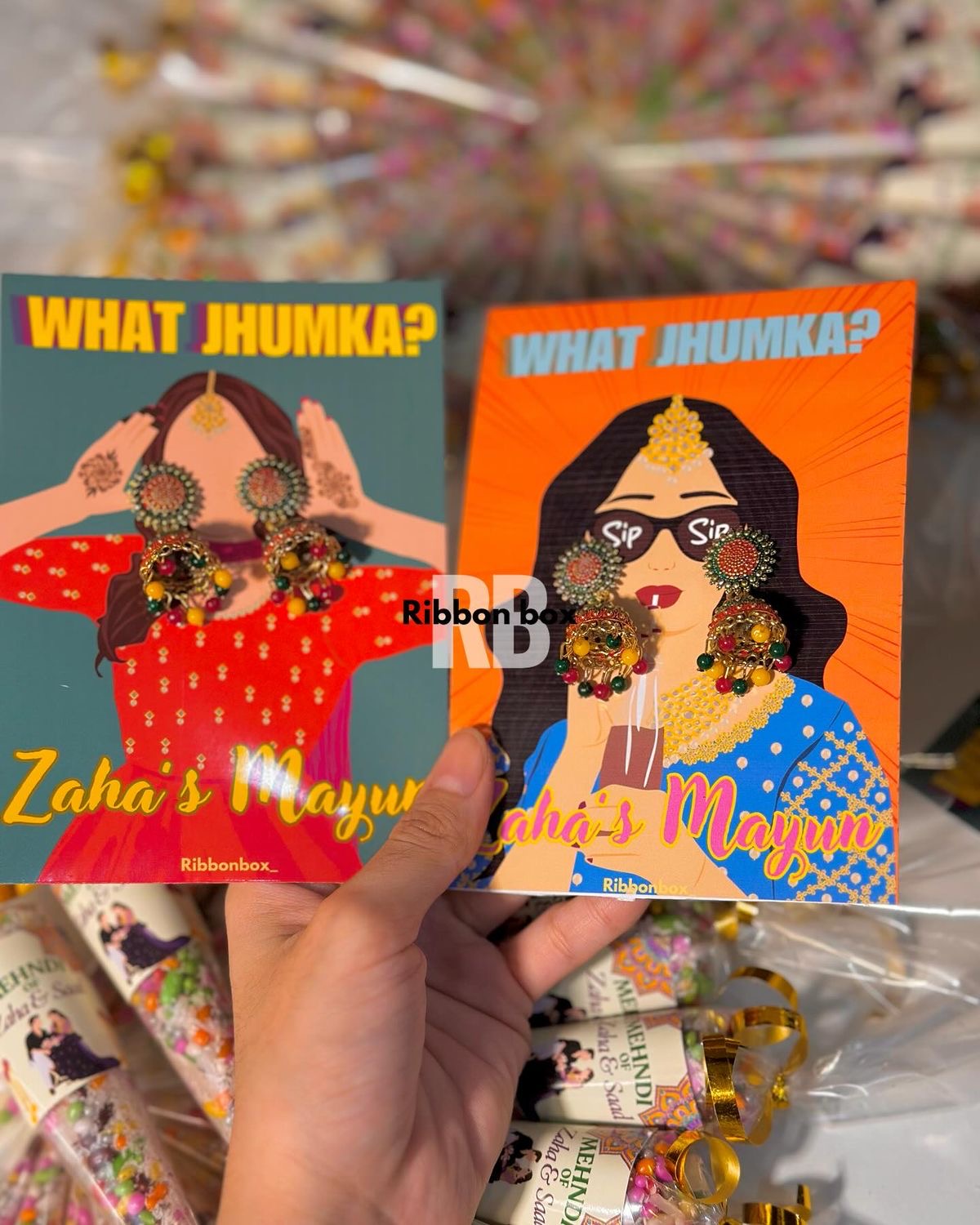 What Jhumka Favours | With Custom Card | Jhumka Wedding Favours view 2