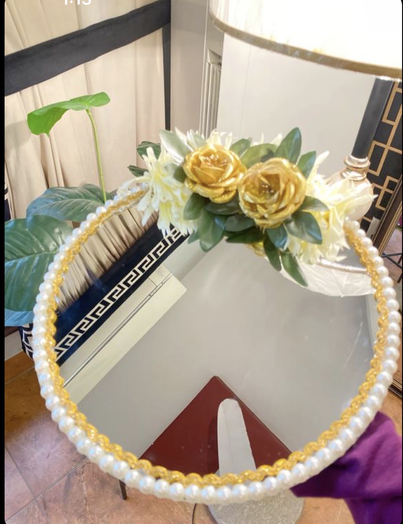 Beautiful Floral Muu Dikhai Mirror | Muu Dikhai Mirror For Wedding view 1