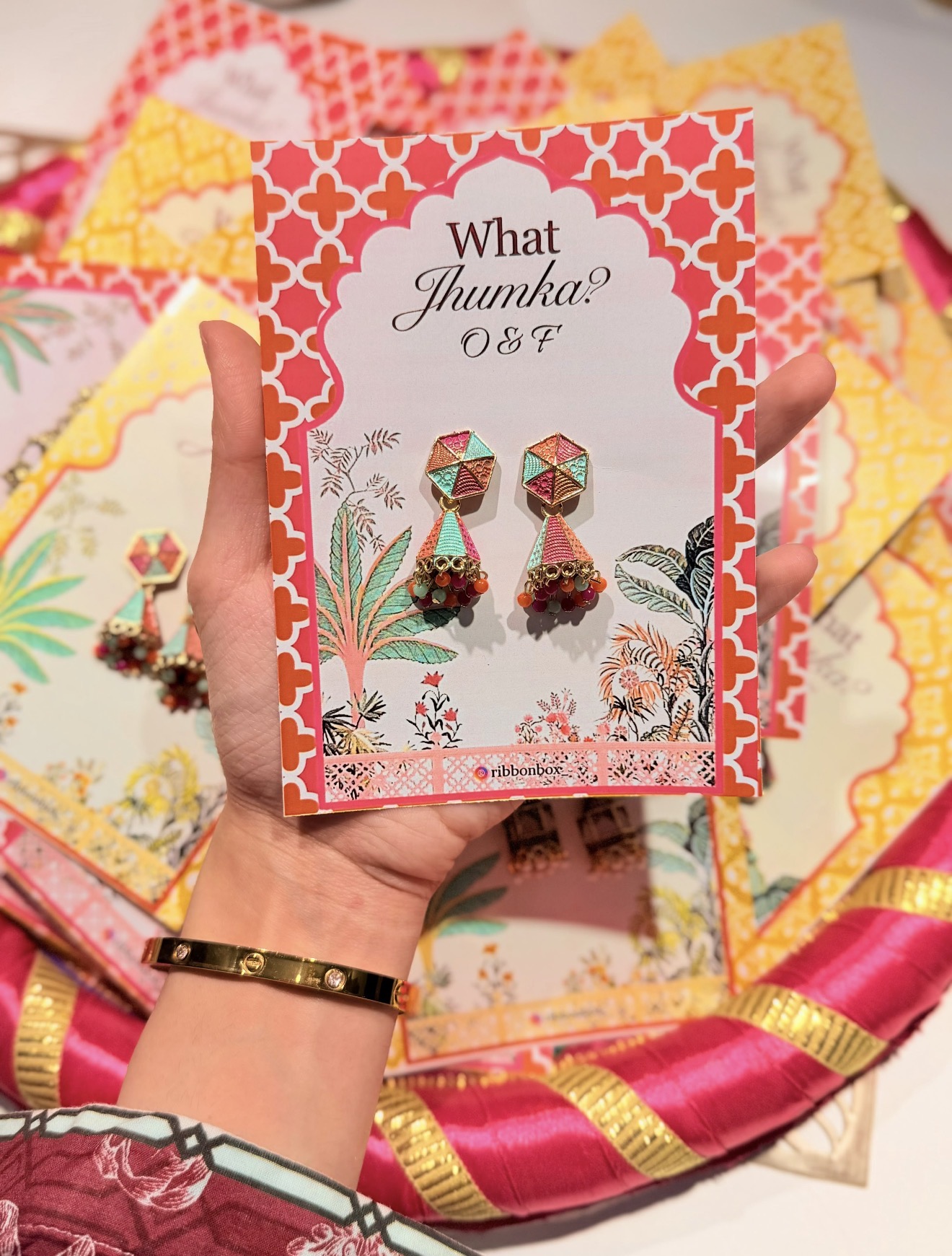 What Jhumka Favours | With Custom Card | Jhumka Wedding Favours view 1
