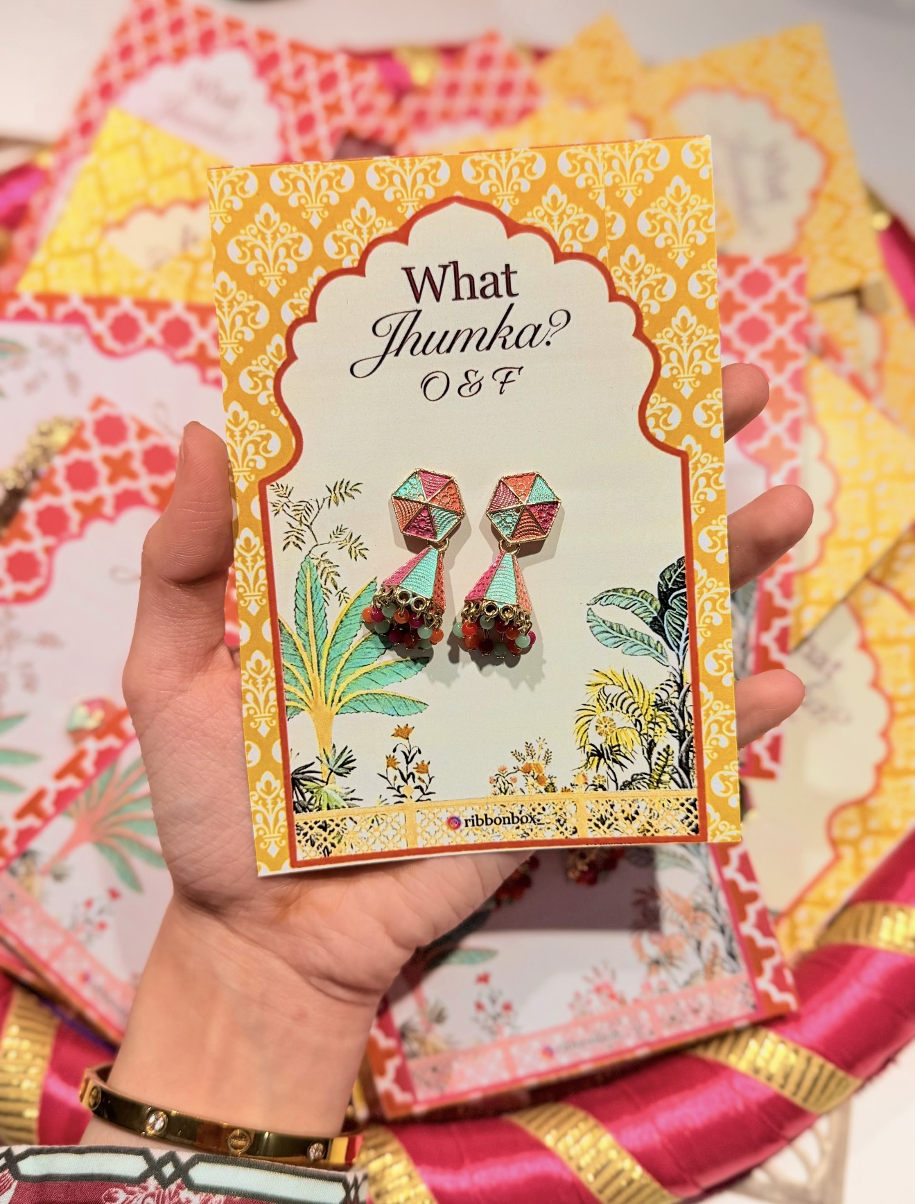What Jhumka Favours | With Custom Card | Jhumka Wedding Favours view 3