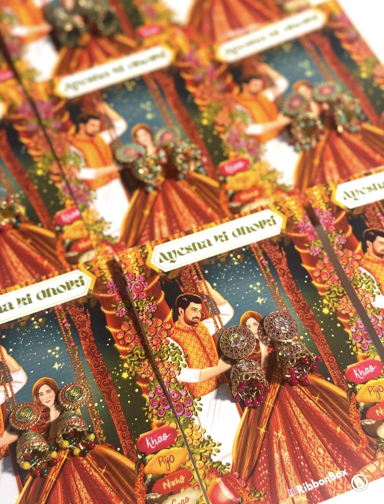 What Jhumka Favours | With Custom Card | Jhumka Wedding Favours view 2