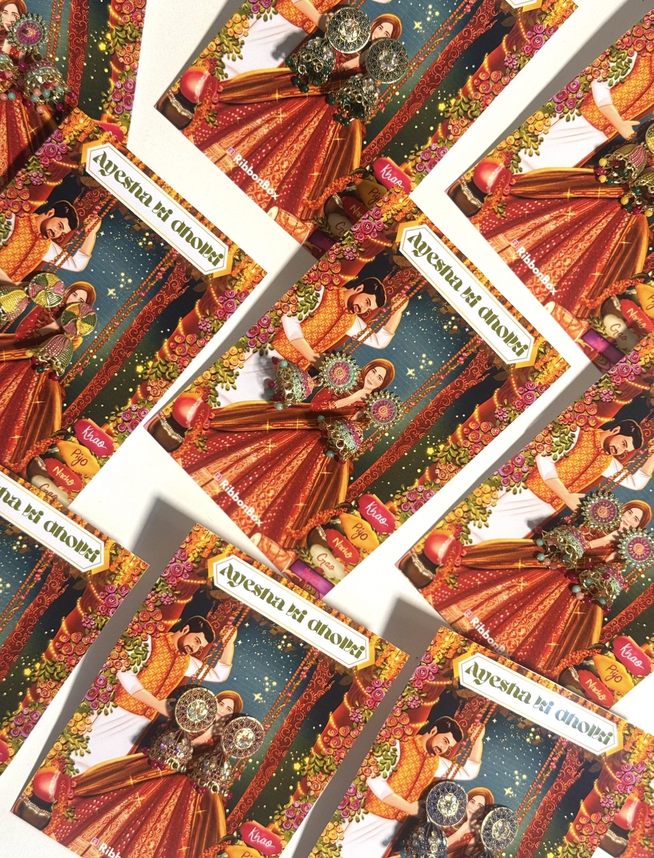 What Jhumka Favours | With Custom Card | Jhumka Wedding Favours view 3