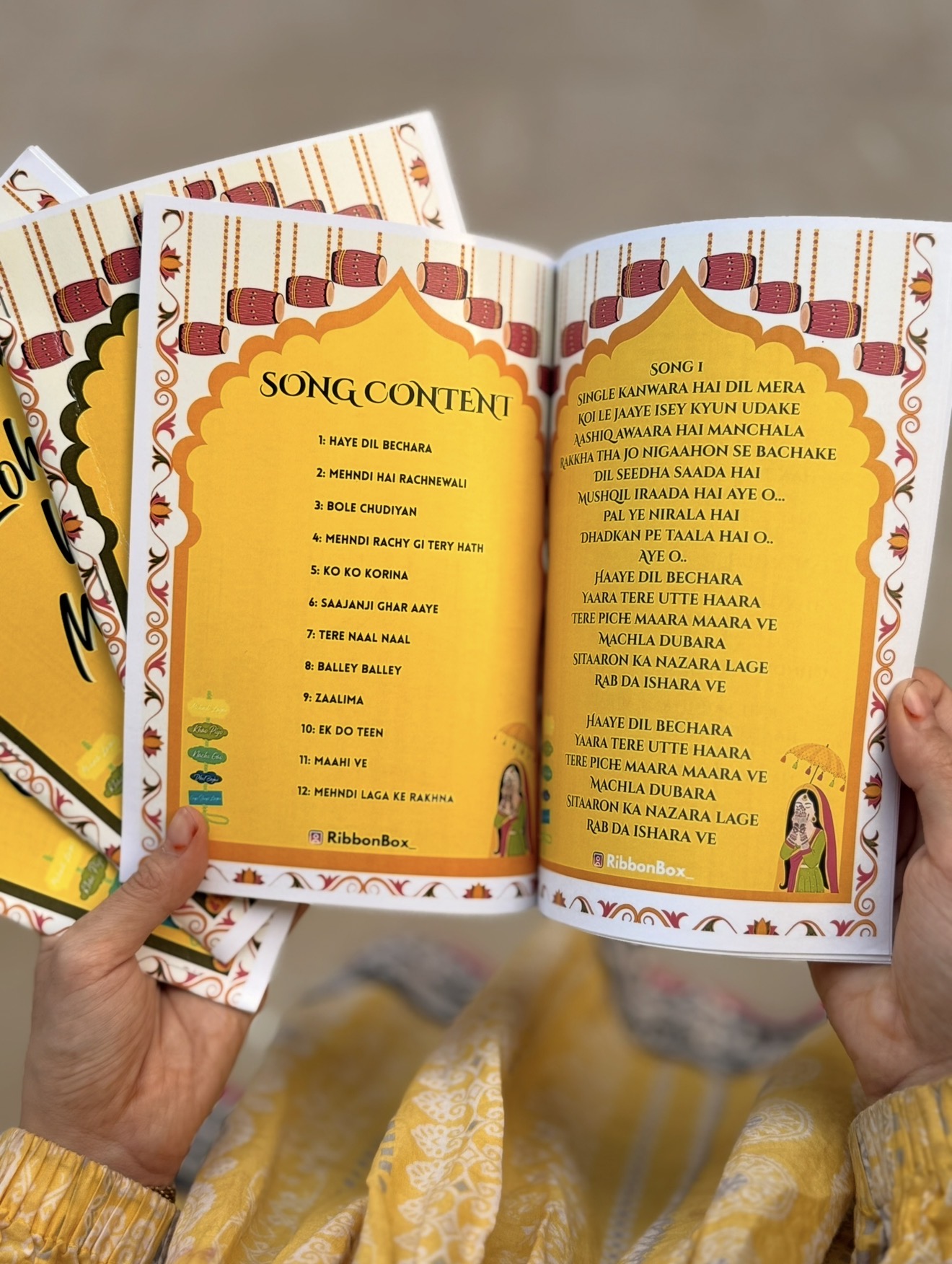 Personalized Wedding Song Book | Custom Wedding Song Booklet view 3