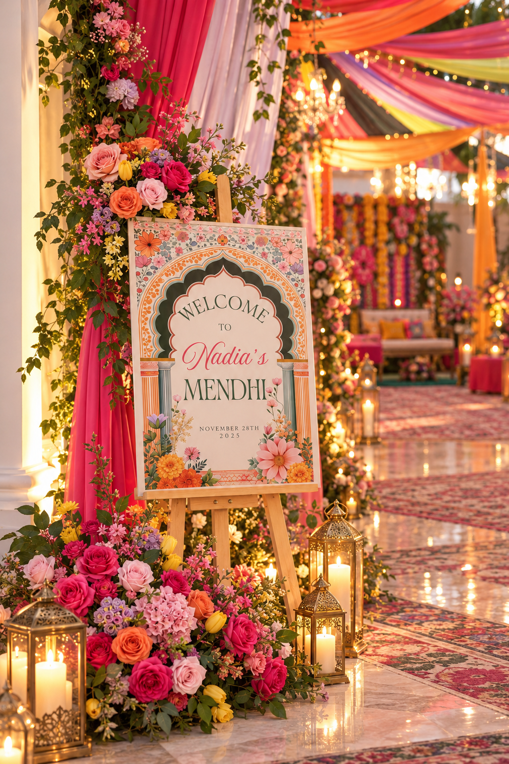Custom Wedding Welcome Board | Entrance Signage For Event Decor view 1