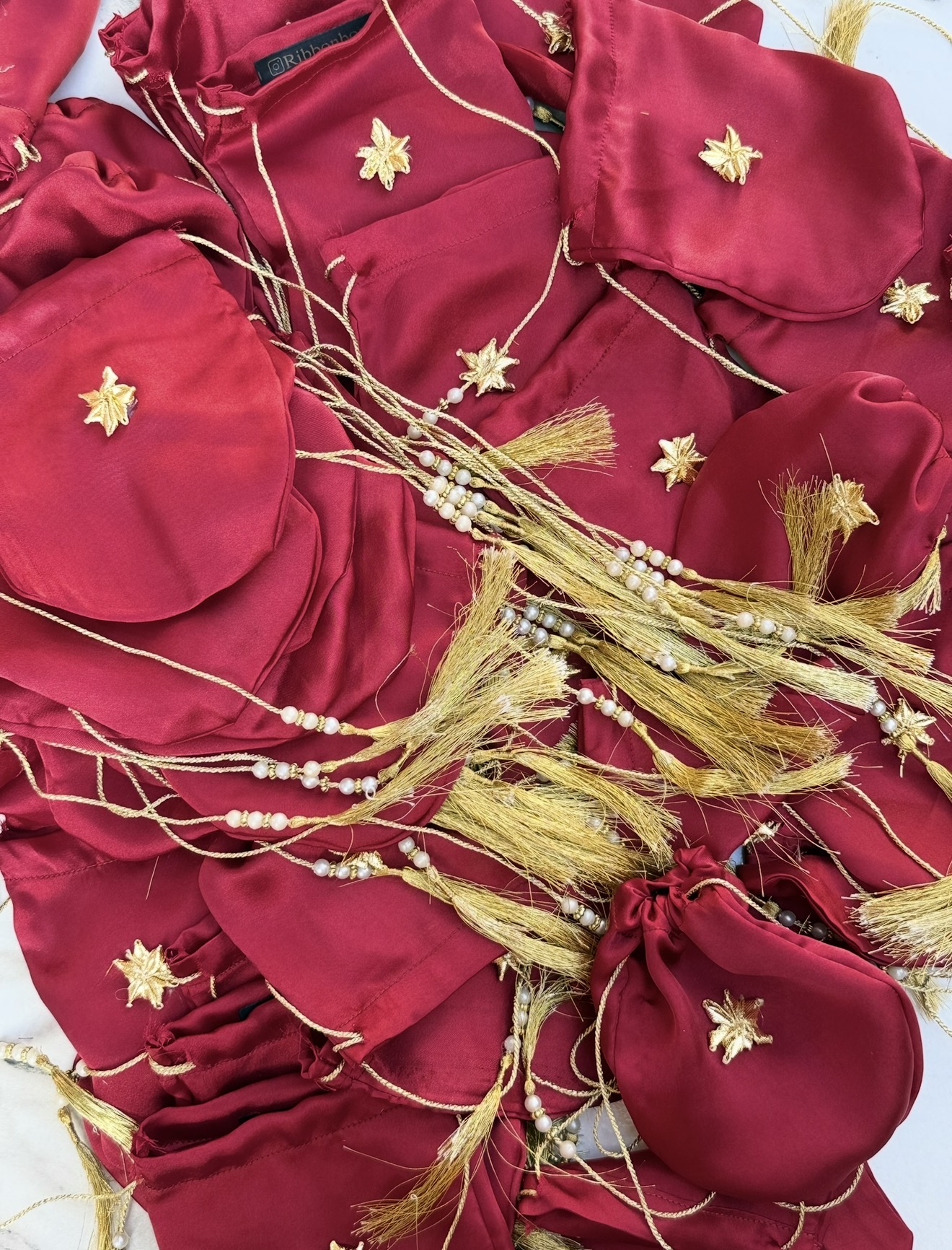 Handmade Silk Potli Pouches for Bidhs | Bidh Potlis by Ribbon Box view 8