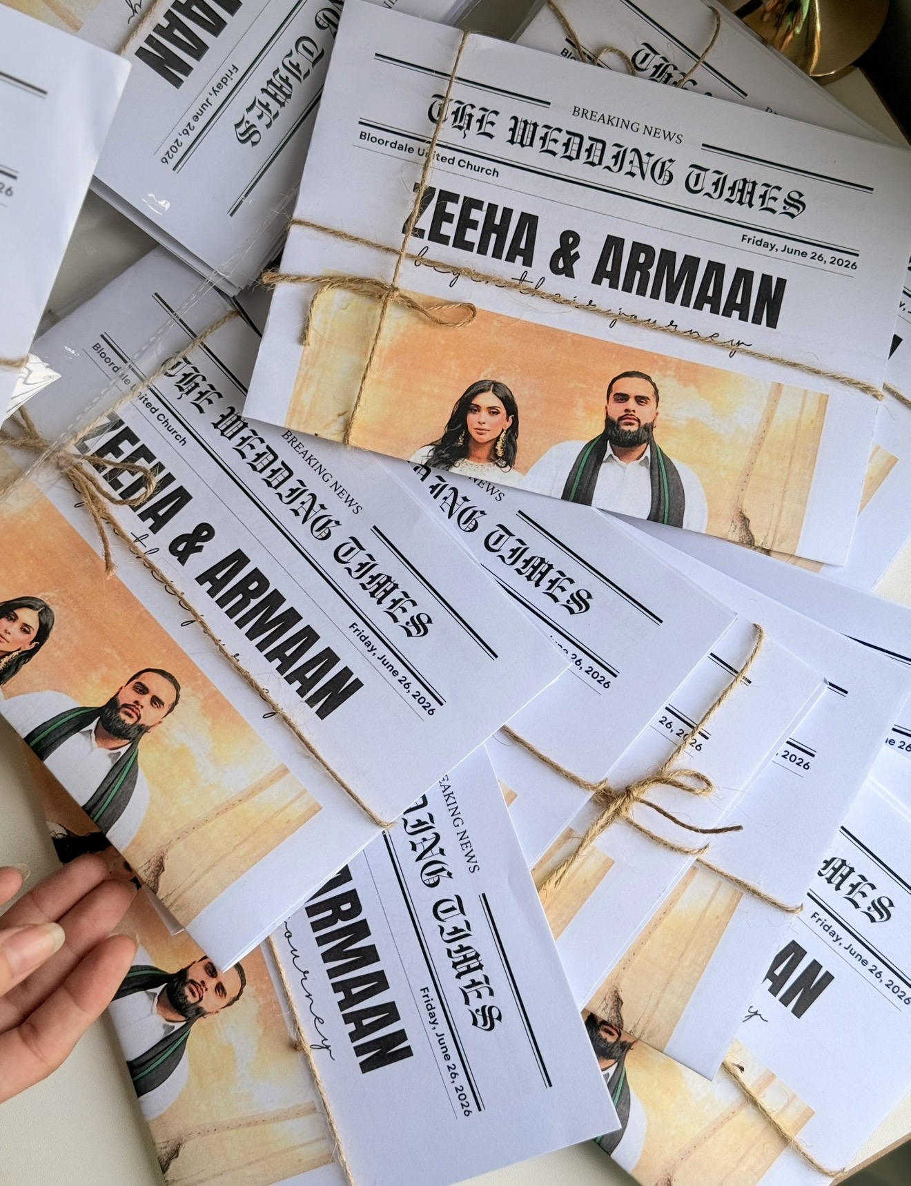 Wedding Newspaper Invite | Newspaper Vintage Wedding Invitation view 3