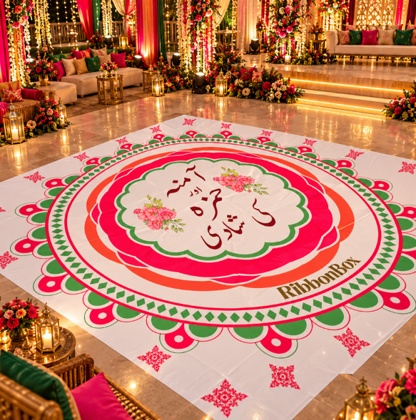 Custom Wedding Dance Floor Decal Wrap | Custom Vinyl Floor Wrap Design