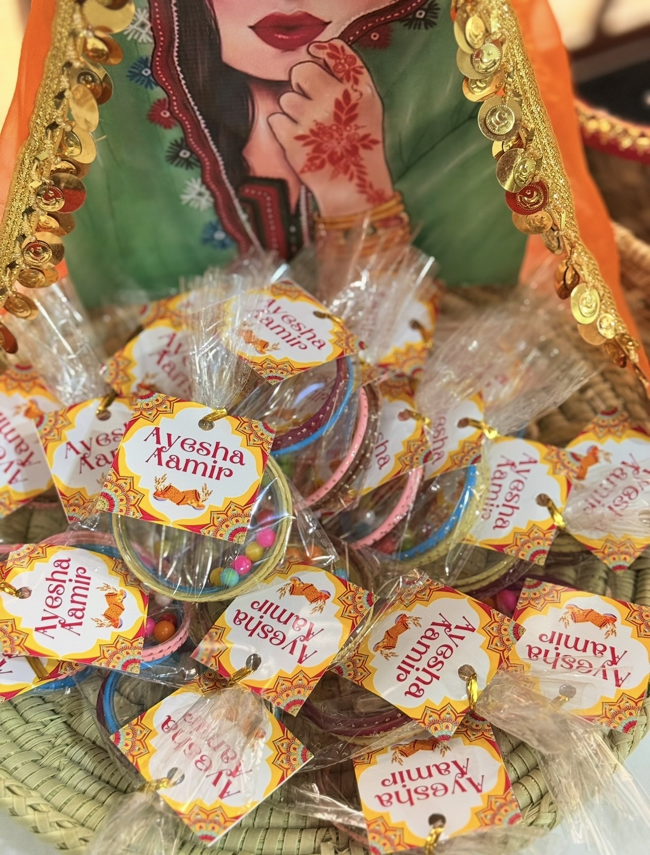 Custom Candy Bangle Favours | Candy Churi Favours | Chudi Return Gifts for Dholki, Mehndi & Mayoun