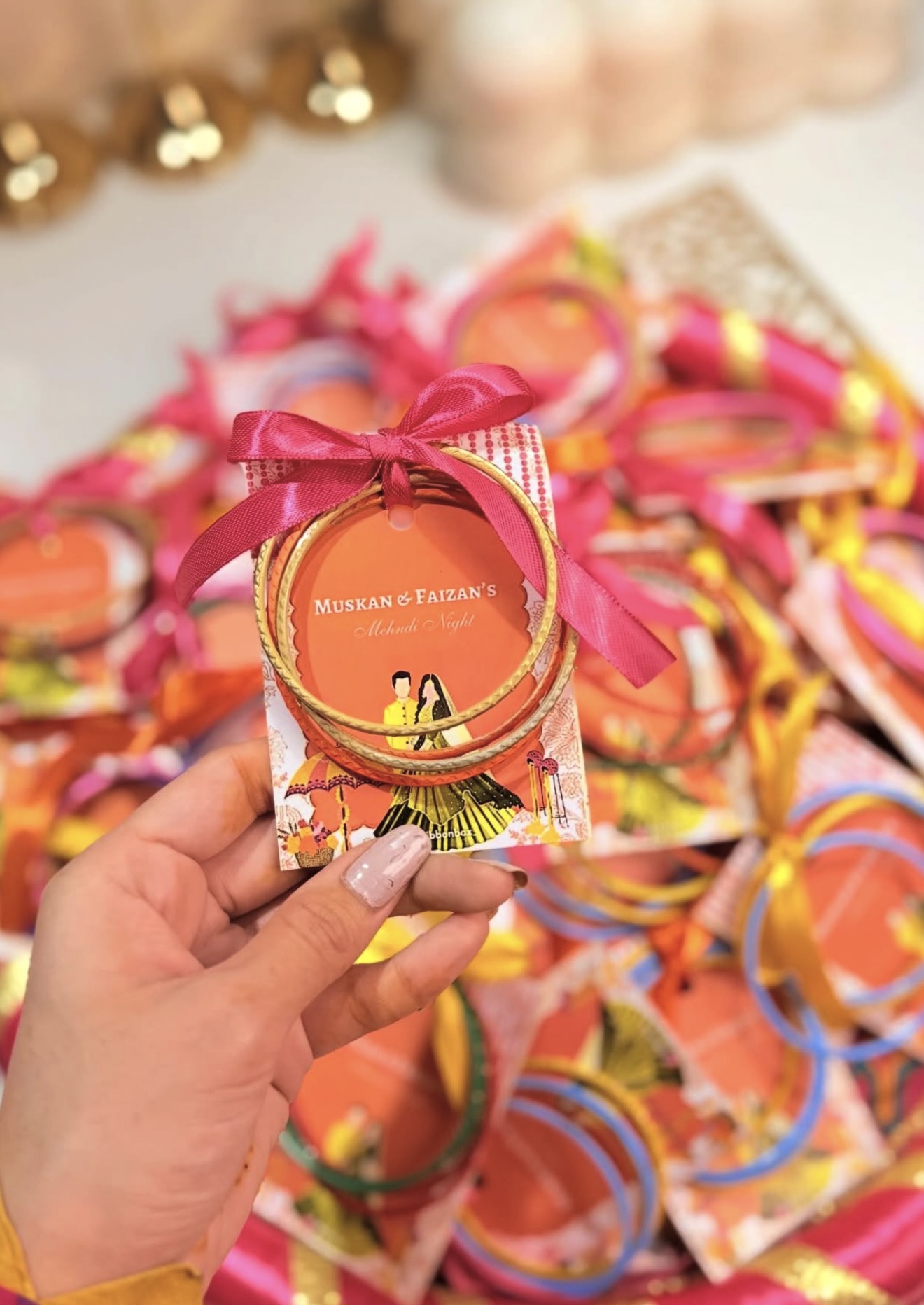 Custom Card Churi Favours | Custom Churi, Chudi & Bangle Gifts view 1