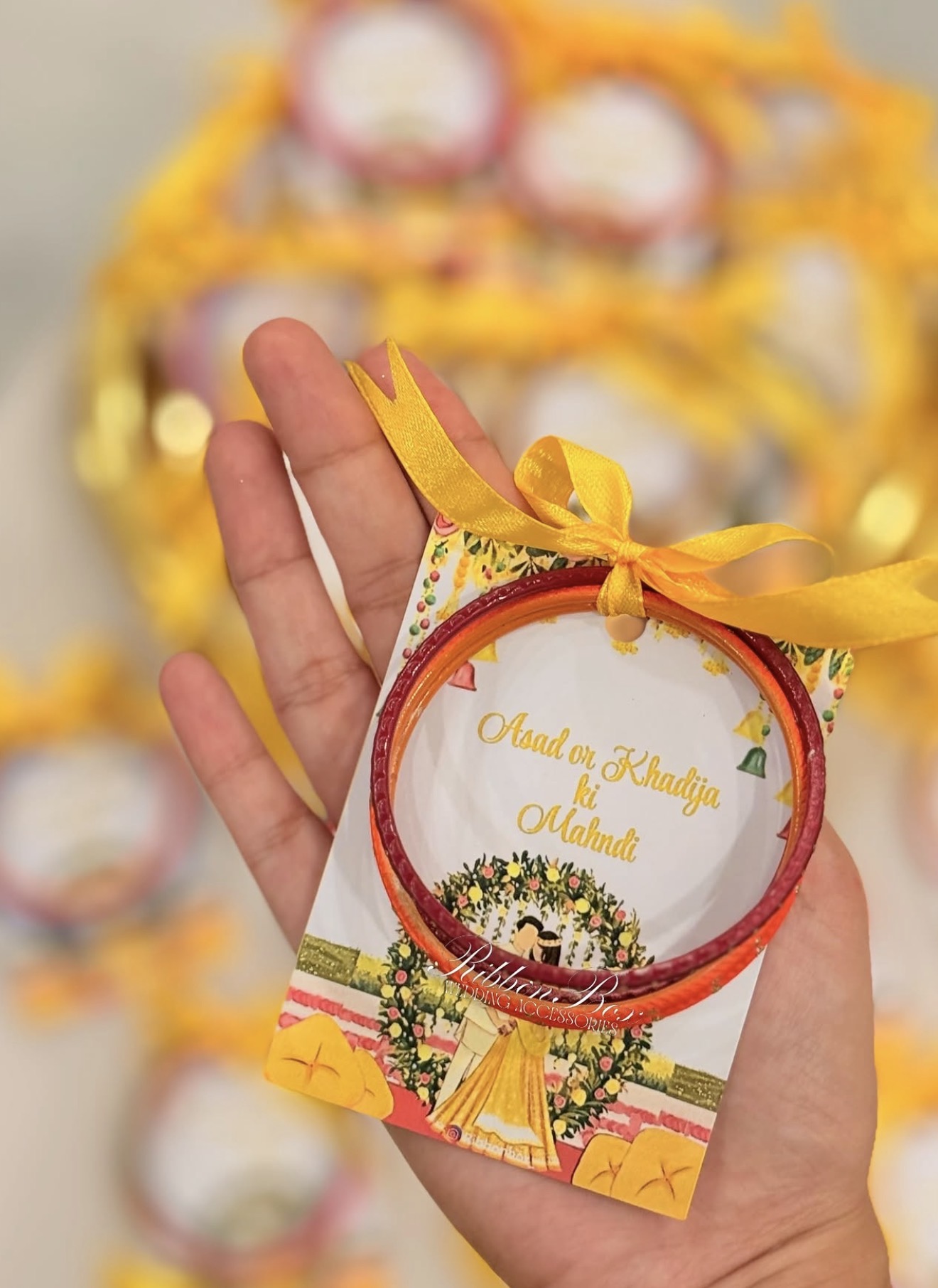 Custom Card Churi Favours | Custom Churi, Chudi & Bangle Gifts view 1