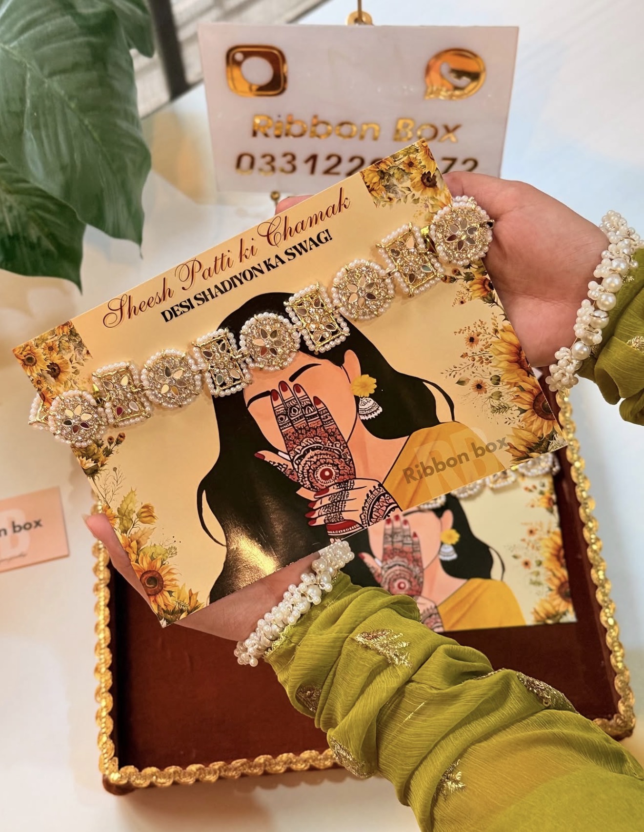 Sheesh Patti Wedding Favours | Random Design | Jewellery Favours view 1