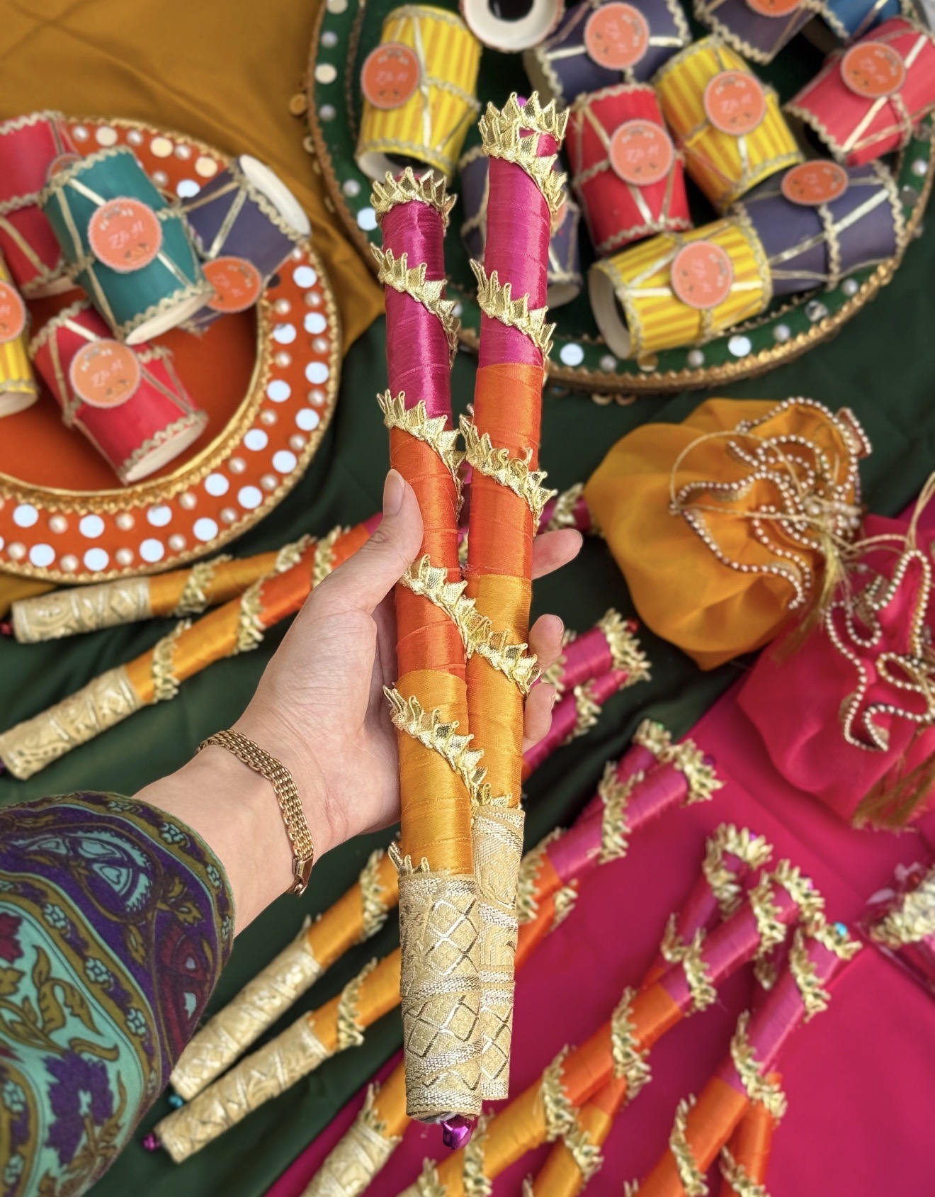 New Launch Champa Dandiya | Gotta Champa Dandiyan | 12 Sticks (6 Pairs) view 2