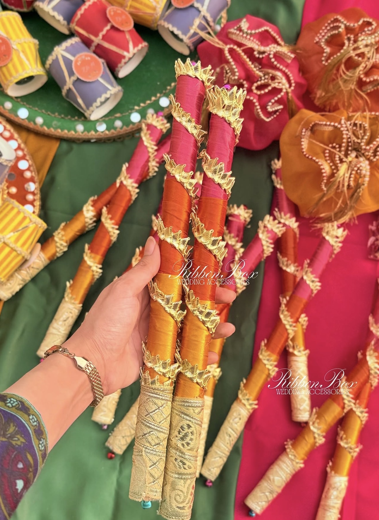New Launch Champa Dandiya | Gotta Champa Dandiyan | 12 Sticks (6 Pairs) view 4