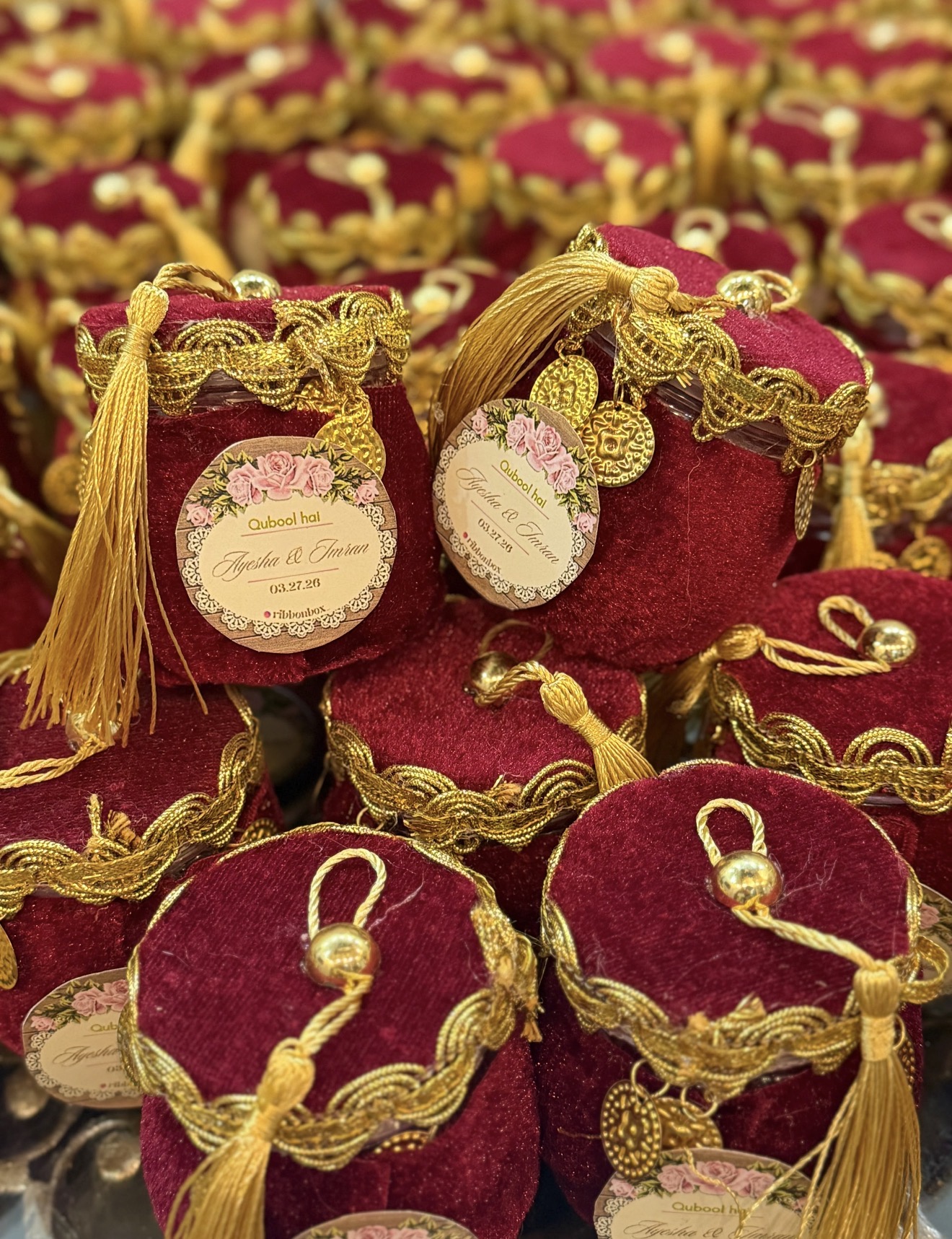 Luxury Velvet Biddh Boxes | Arabic Turkish Style Biddhs for Weddings