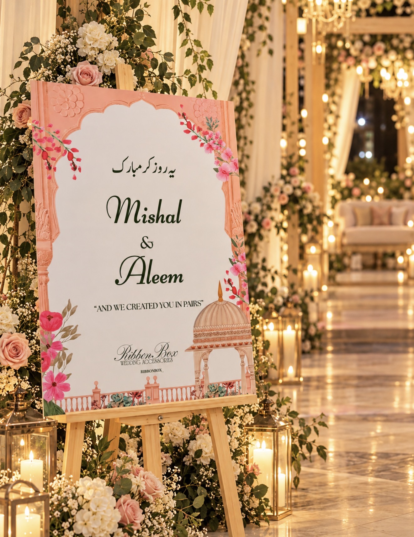 Custom Wedding Welcome Board | Entrance Signage For Event Decor