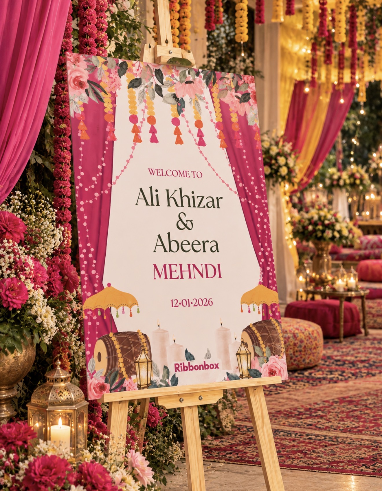 Custom Wedding Welcome Board | Entrance Signage For Event