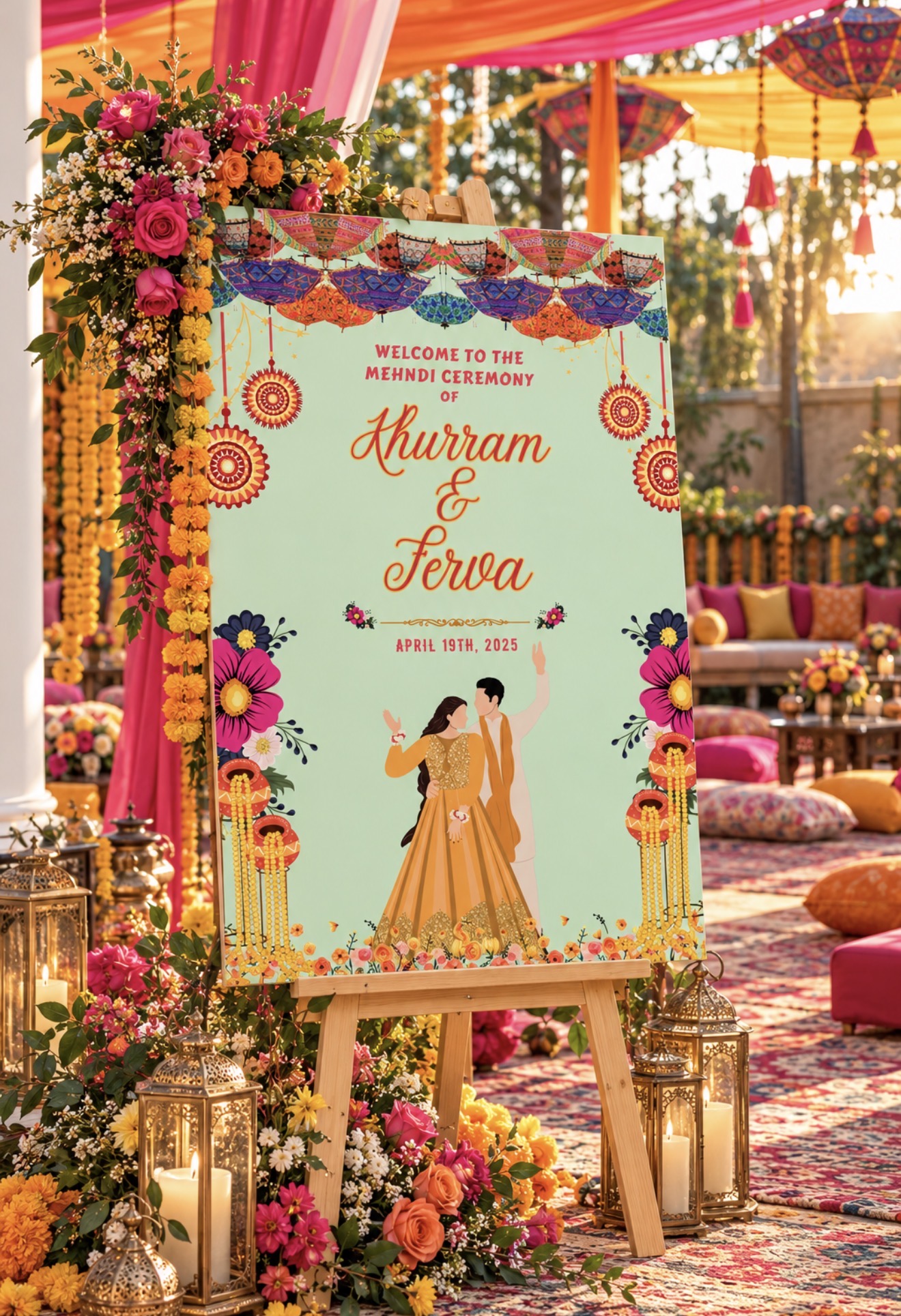 Custom Wedding Welcome Board | Entrance Signage For Event view 1