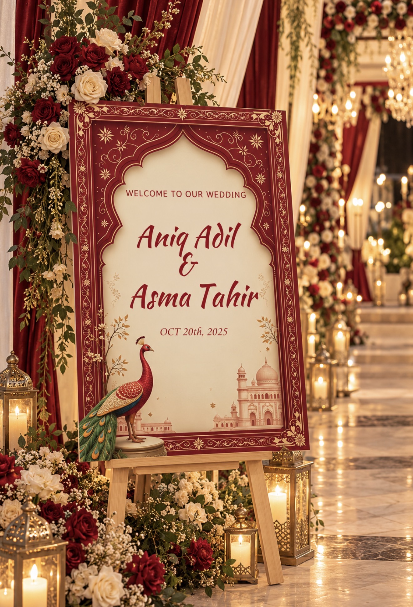 Custom Wedding Welcome Board | Entrance Signage For Event (Copy) (Copy) (Copy) (Copy)