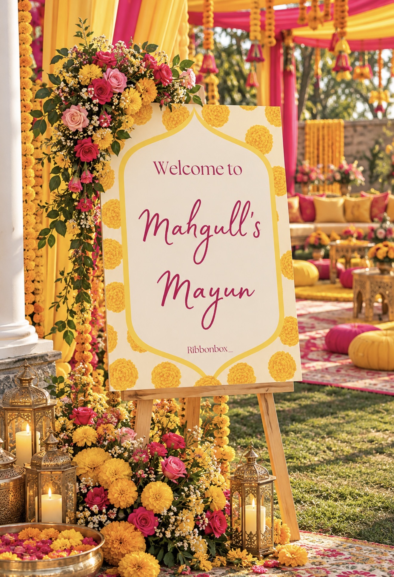 Custom Wedding Welcome Board | Entrance Signage For Event