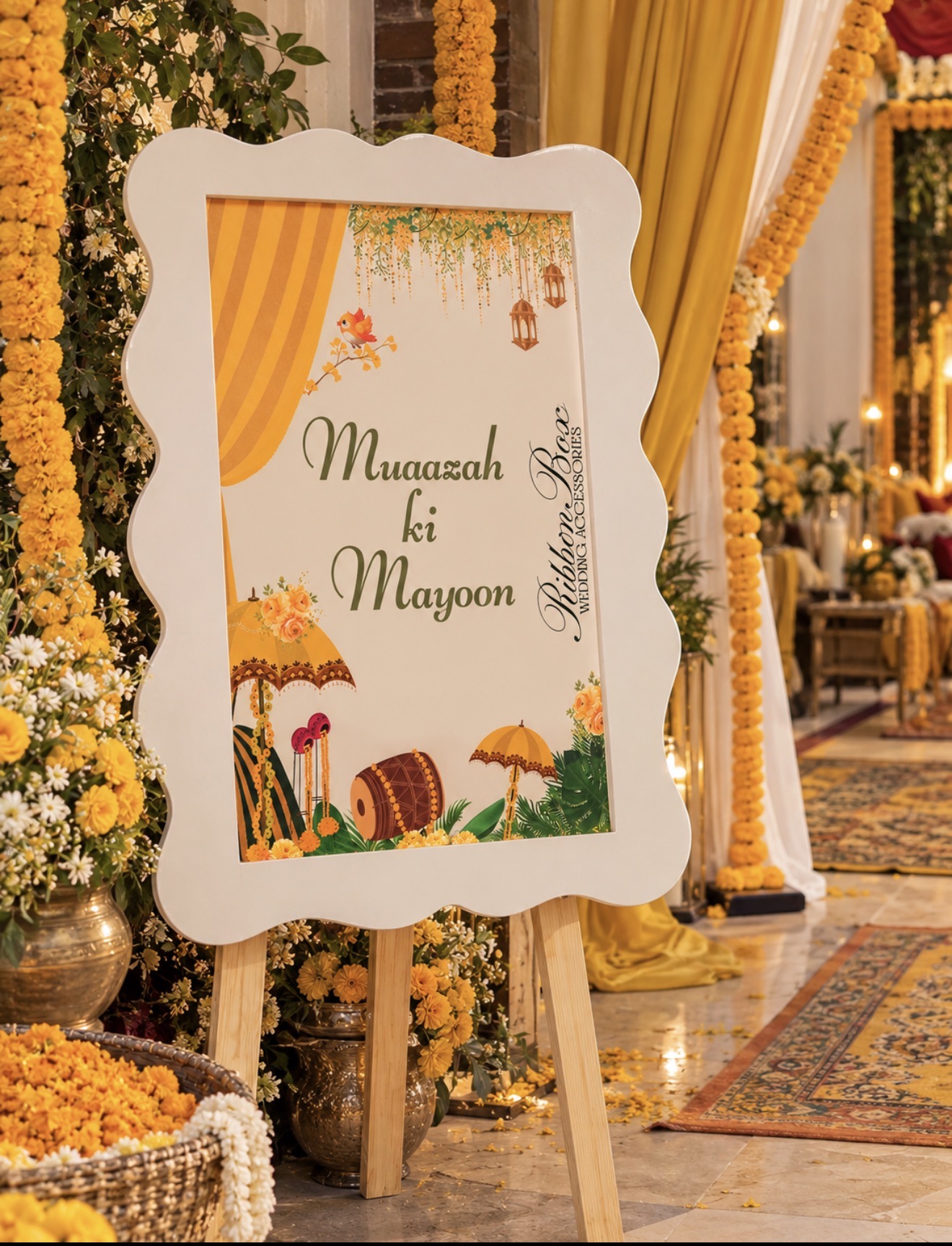 Custom Wedding Wooden Frame Welcome Board | Entrance Signage For Event view 3