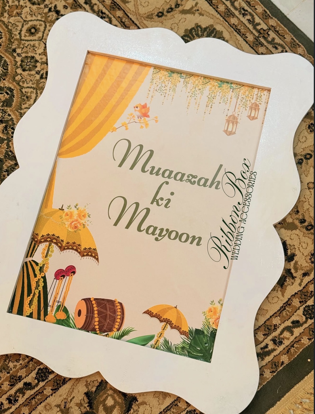 Custom Wedding Wooden Frame Welcome Board | Entrance Signage For Event view 2