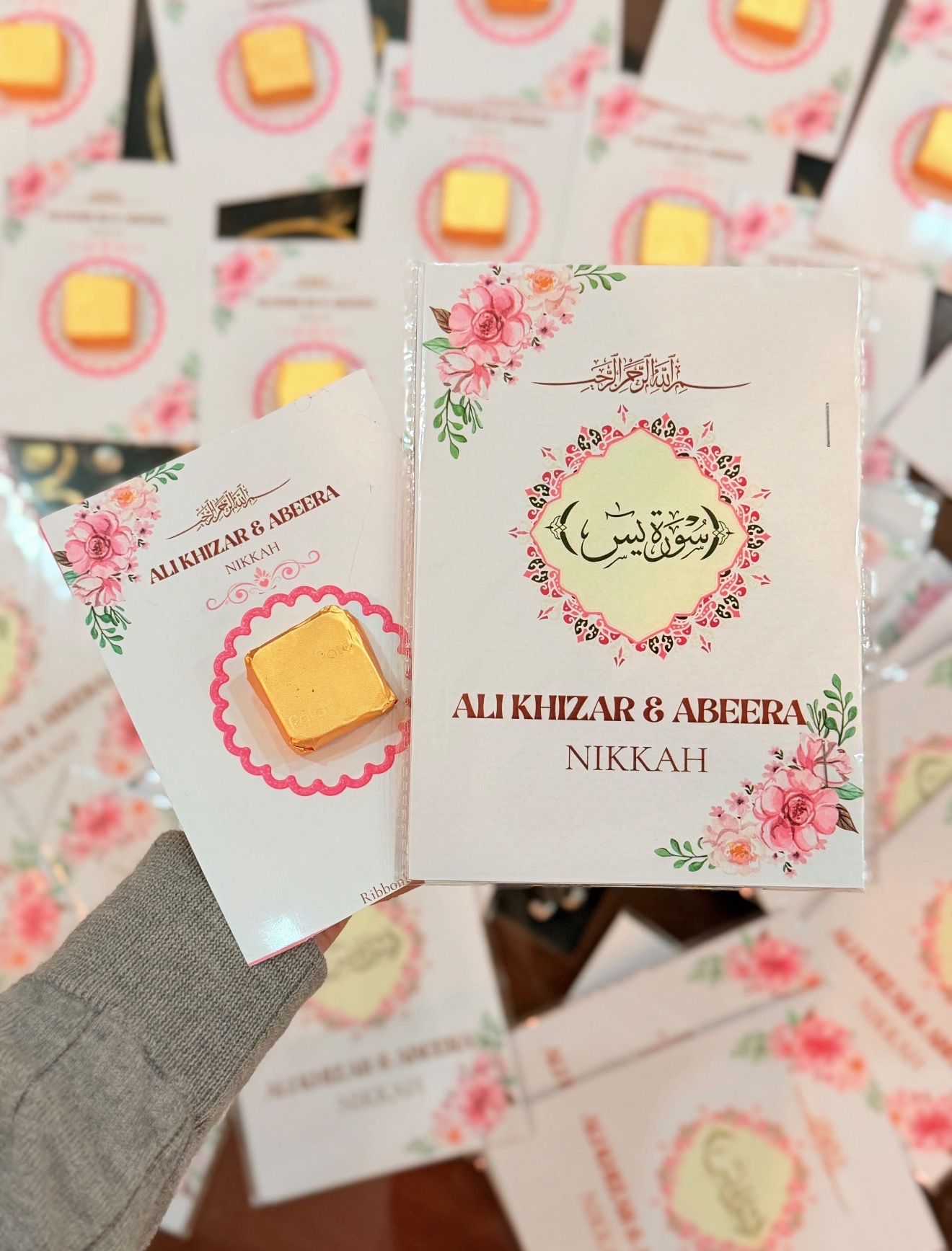 Combo Deal | Custom Surah Yaseen with card chocolate favour view 2