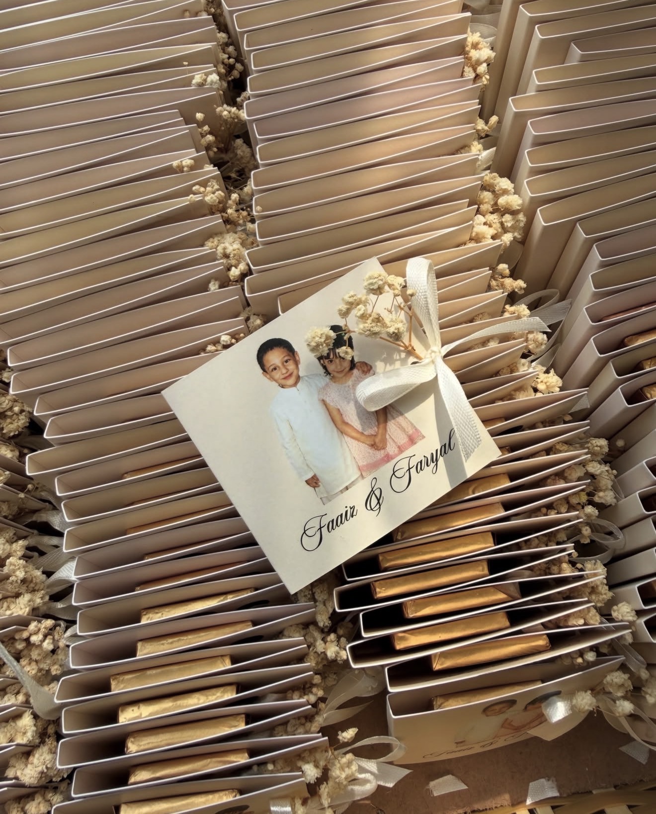 Chocolate Childhood Photograph Sweet Treat Favours | Personalised Wedding Return Gifts